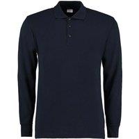 Kustom Kit Men's Pique Long Sleeve Polo Shirt in Navy | Size: Small