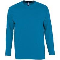 SOL'S Men's Monarch Long Sleeve T-Shirt in Aqua | Size: Medium