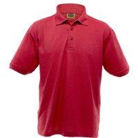 Ultimate Clothing Collection Men's UCC 50 50 Heavyweight Plain Pique Short Sleeve Polo Shirt in Red | Size: Small