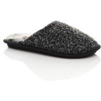 AJVANI Men's Borg Mules Slippers in Black | Size: 9