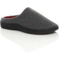 AJVANI Men's Flat Heel House Shoes Corduroy Slippers in Grey | Size: 12
