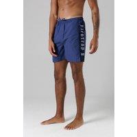 Firetrap Men's Regular Fit Swim Shorts with Elasticated Drawstring Waist in Mid Blue | Size: XL