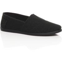 AJVANI Men's Flat Heel Beach Shoes Canvas Pumps Espadrilles in Black | Size: 11