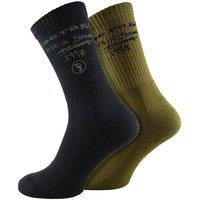 Toe Rags Men's 2 Pairs High Quality Scribble Crew Socks in Green | Size: 7-11