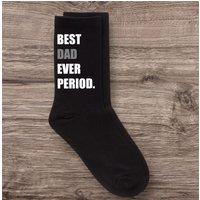 60 SECOND MAKEOVER Men's Best Dad Ever Period Black Calf Socks