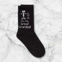 60 SECOND MAKEOVER Men's I'm The Great Grandad Black Calf Socks