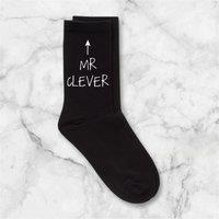 60 SECOND MAKEOVER Men's Mr Clever Black Calf Socks