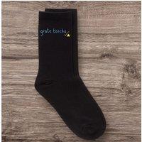 60 SECOND MAKEOVER Men's Grate Teecha Black Calf Socks