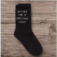 60 SECOND MAKEOVER Men's Another Pair Of Christmas Socks Christmas Black Calf Socks