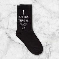 60 SECOND MAKEOVER Men's Hotter Than An Oven Black Calf Socks