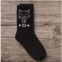 60 SECOND MAKEOVER Men's Cat Dad Black Calf Socks