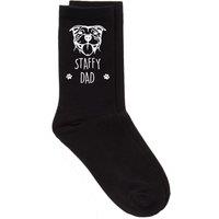 60 SECOND MAKEOVER Men's Staffy Dad Black Calf Socks