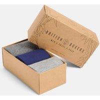 British Boxers Men's Three-Pair Melange Bamboo Socks | Size: 7-12
