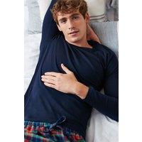 British Boxers Men's Maritime Navy Cotton Jersey Long Sleeve Top in Navy | Size: XL