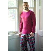 British Boxers Men's Beet Red Cotton Jersey Long Sleeve Top in Dark Red | Size: 3XL