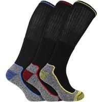 Sock Snob Men's Mens Knee High Bamboo Work Socks in Black | Size: 6-11