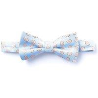 SVNX Men's Light Blue Printed Bow Tie