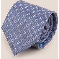 Oswin Hyde Men's Geometric Squares Blue Tie