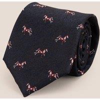 Oswin Hyde Men's Gallop Navy Tie