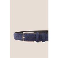 Oswin Hyde Men's Kenneth Classic Suede Belt in Navy | Size: 34