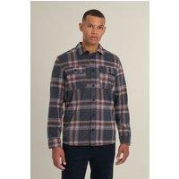 Larsson & Co Men's Skagen - Check Jersey Casual Overshirt in Brown | Size: XL