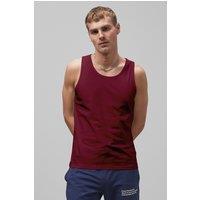 Enorsia Men's Essential Cotton Vest in Red | Size: Large