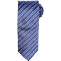 Premier Men's Double Stripe Pattern Formal Business Tie in Navy