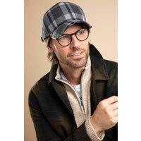 Weird Fish Men's Falkirk Flannel Check Cap in Midnight
