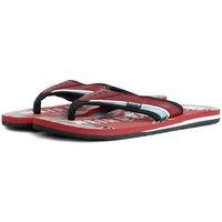 Weird Fish Men's Lexington Printed Flip Flops in Orange | Size: 11