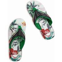 Weird Fish Men's Lexington Printed Flip Flops in Light Green | Size: 11