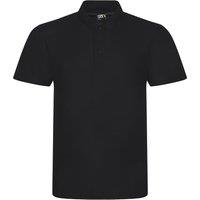 PRORTX Men's Pro Pique Polo Shirt in Black | Size: Large
