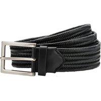 Asquith & Fox Men's Leather Braid Belt in Black