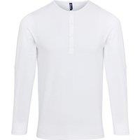 Premier Men's Long John Roll Sleeve Tee in White | Size: Medium