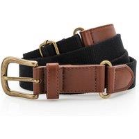 Asquith & Fox Men's Faux Leather & Canvas Belt in Black