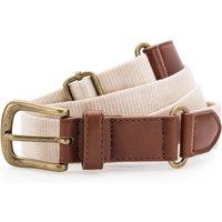 Asquith & Fox Men's Faux Leather & Canvas Belt in Natural