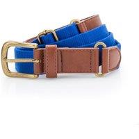 Asquith & Fox Men's Faux Leather & Canvas Belt in Royal