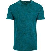 Build Your Brand Men's Acid Washed Tee in Teal | Size: Large