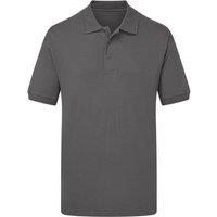 Ultimate Clothing Collection Men's UCC 50 50 Heavyweight Plain Pique Short Sleeve Polo Shirt in Charcoal | Size: XS