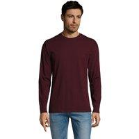 SOL'S Men's Monarch Long Sleeve T-Shirt in Maroon | Size: 2XL