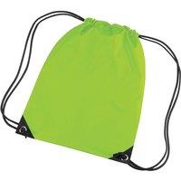 Bagbase Men's Premium Gymsac Water Resistant Bag (11 Litres) Pack of 2 in Lime