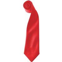 Premier Men's Colours Satin Clip Tie Pack of 2 in Red