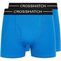 Crosshatch Men's Hexter Boxers 2 Pack in Blue | Size: Medium