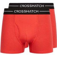 Crosshatch Men's Hexter Boxers 2 Pack in Red | Size: Medium