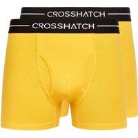 Crosshatch Men's Hexter Boxers 2 Pack in Yellow | Size: Large