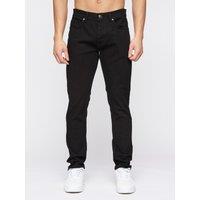 Crosshatch Buraca Men's Slim-Fit Stretch Denim Jeans with Button Fly in Black | Size: 36S