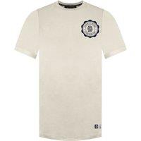Duffer Men's Stamp Cream T-Shirt in Beige | Size: Large