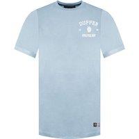 Duffer Men's Locker Blue Marl T-Shirt in Light Blue | Size: Small