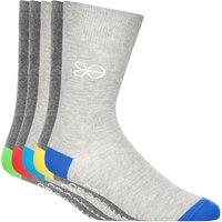 Crosshatch Men's Posical Socks 5 Pack in Grey