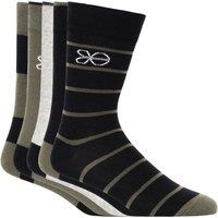 Crosshatch Men's Milato Socks 5 Pack in Olive
