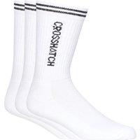 Crosshatch Men's Peppy Sports Socks 3 Pack in White